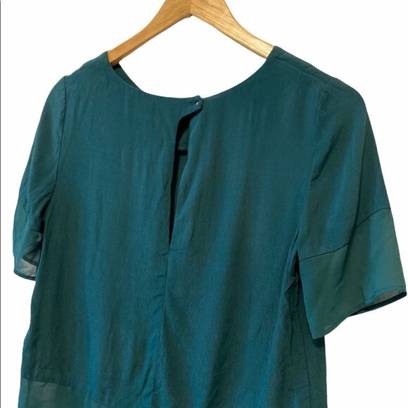 REITMANS Teal Light Scoop Neck 3/4 Sleeve Top XS - Picture 4 of 8